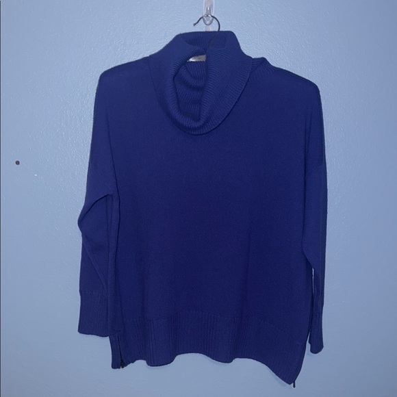 Pure Collection 100% Cashmere Purple Cowl Neck Sweater Knit - size 8. B7 - Picture 1 of 5